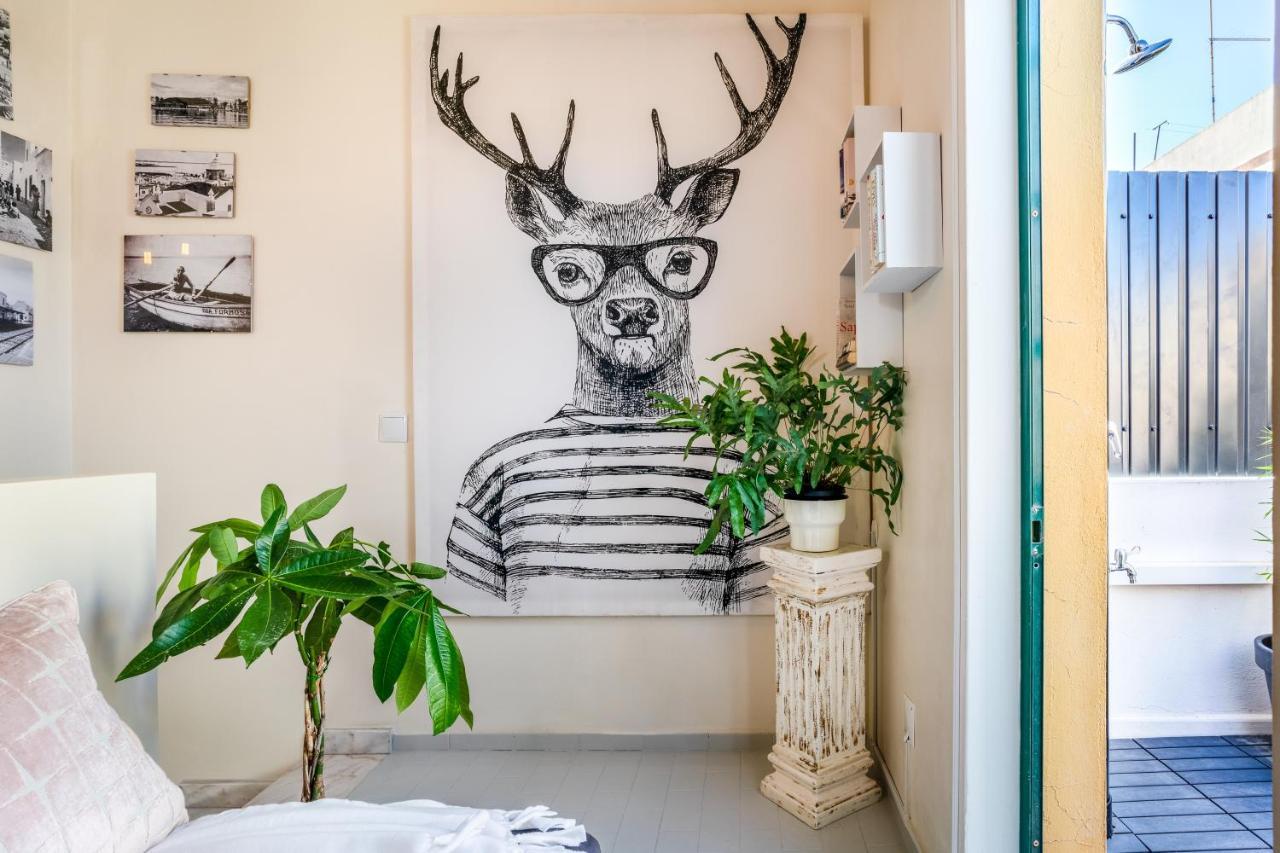 Arty Vintage Townhouse With Rooftop Shower & Sun Loungers Olhão Exteriér fotografie